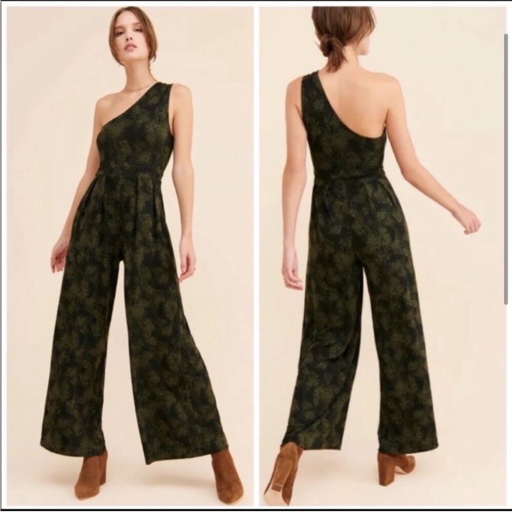 NWT free people one shoulder jumpsuit, size S